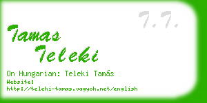 tamas teleki business card
